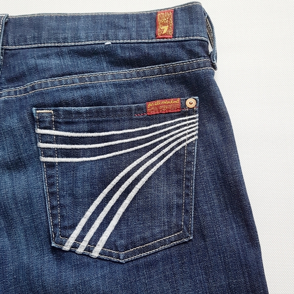 7FAM Dojo Denim Medium Dark Wash 29 - Picture 4 of 8